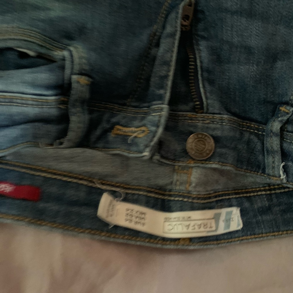 Zara Trafaluc Ripped Denim Skinny Jeans High-Rise - Picture 3 of 3